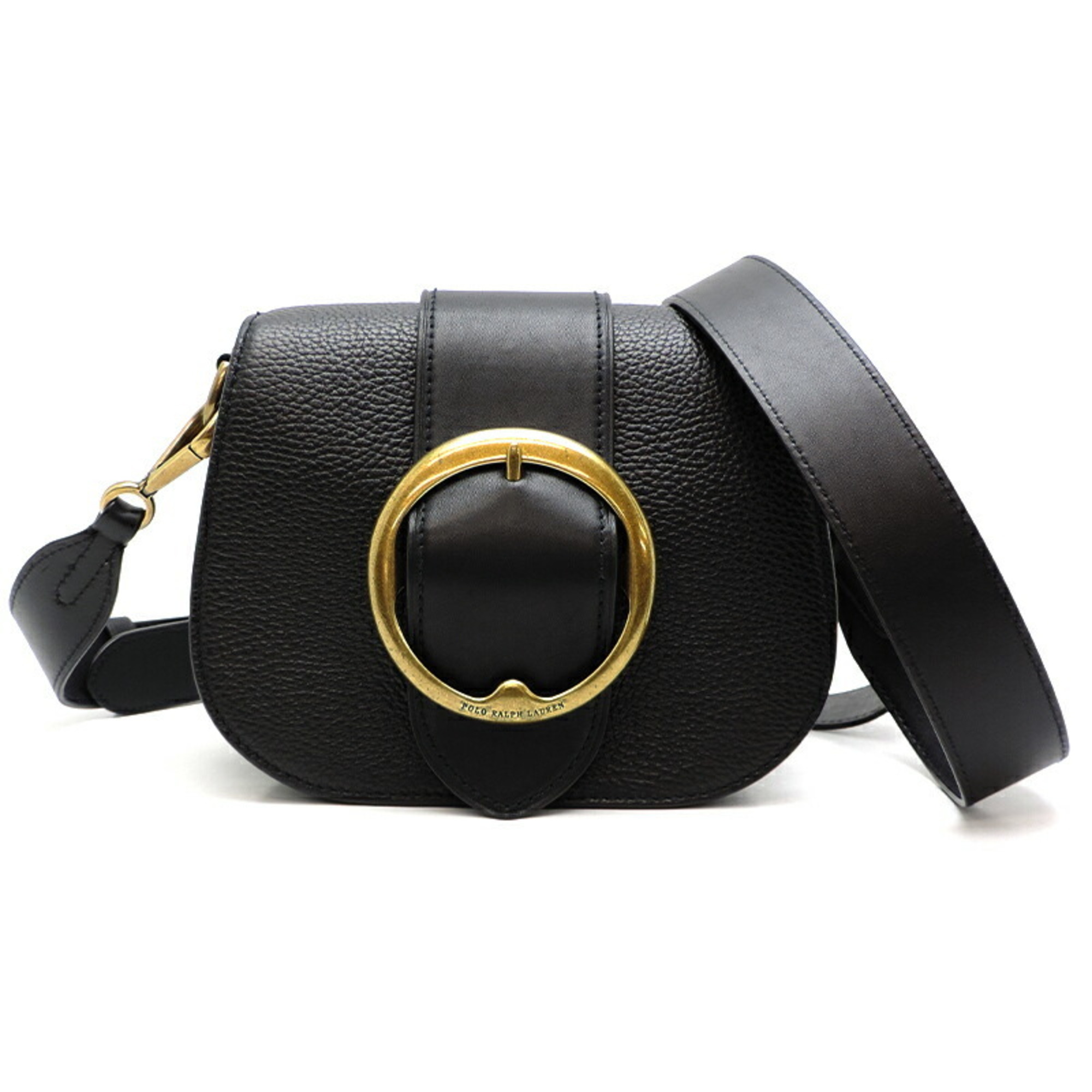 Ralph Laurenpolo Womens Shoulder Bag Leather Black
